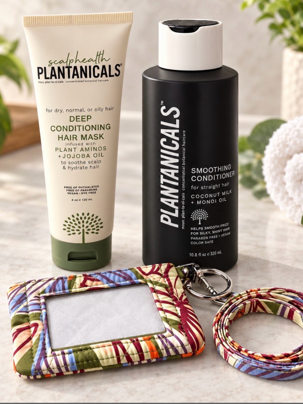 Conditioning Hair Mask & Smoothing Conditioner Set - NWT Vera Bradley Lanyard